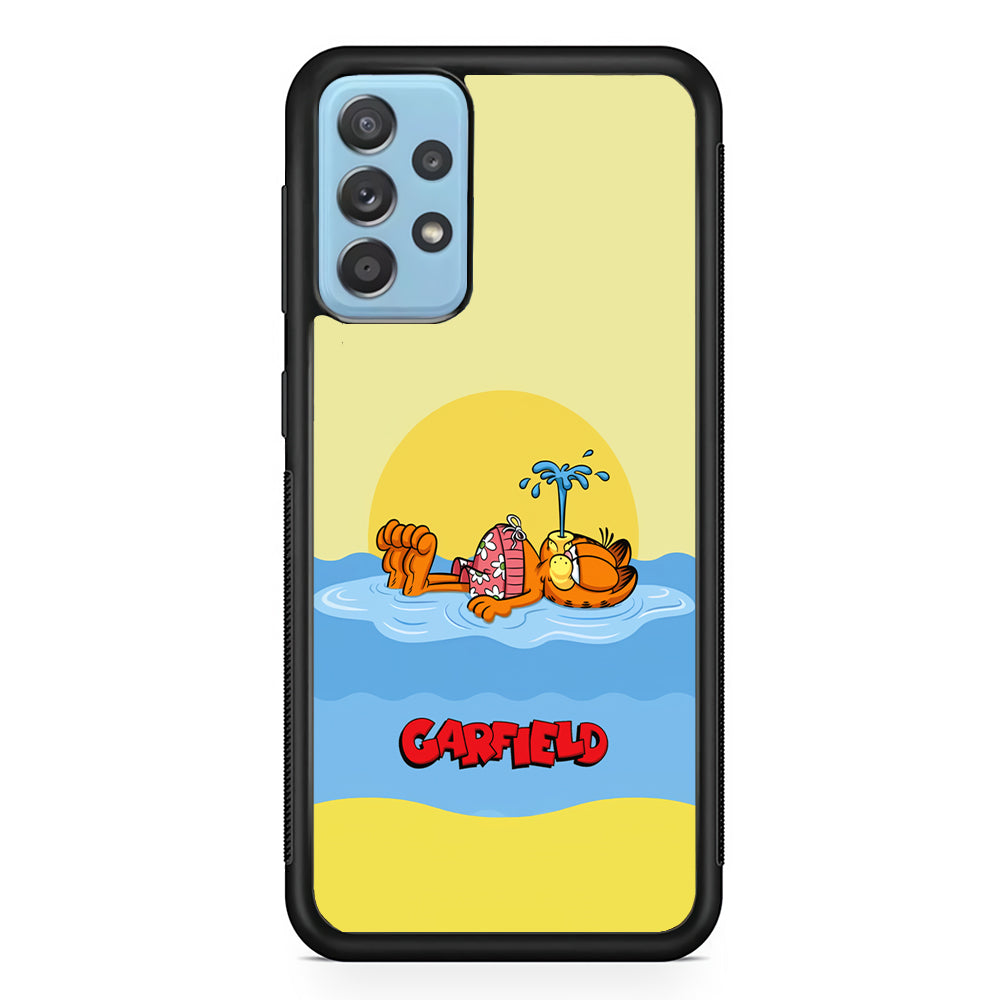 Garfield Bask on The Water Samsung Galaxy A52 Case