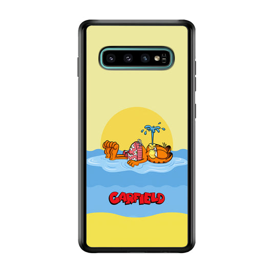 Garfield Bask on The Water Samsung Galaxy S10 Case