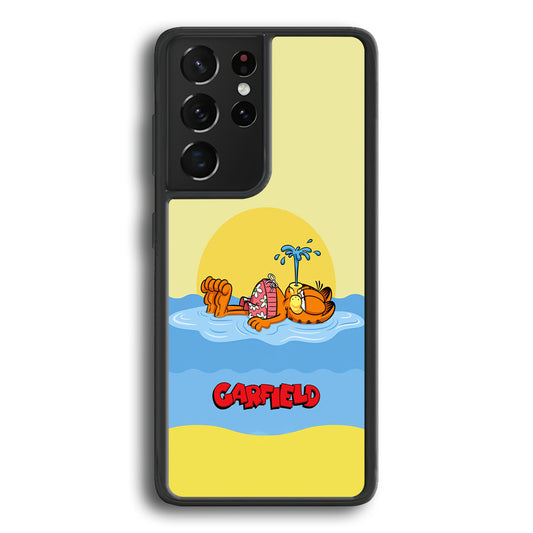 Garfield Bask on The Water Samsung Galaxy S21 Ultra Case