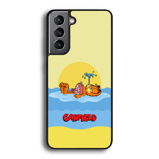 Garfield Bask on The Water Samsung Galaxy S21 Plus Case - Carneyforia
