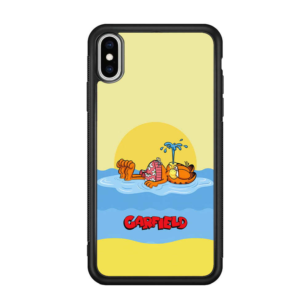 Garfield Bask on The Water iPhone X Case