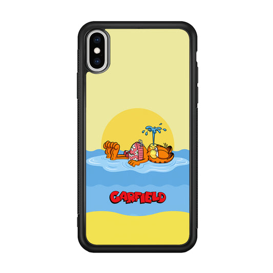 Garfield Bask on The Water iPhone X Case