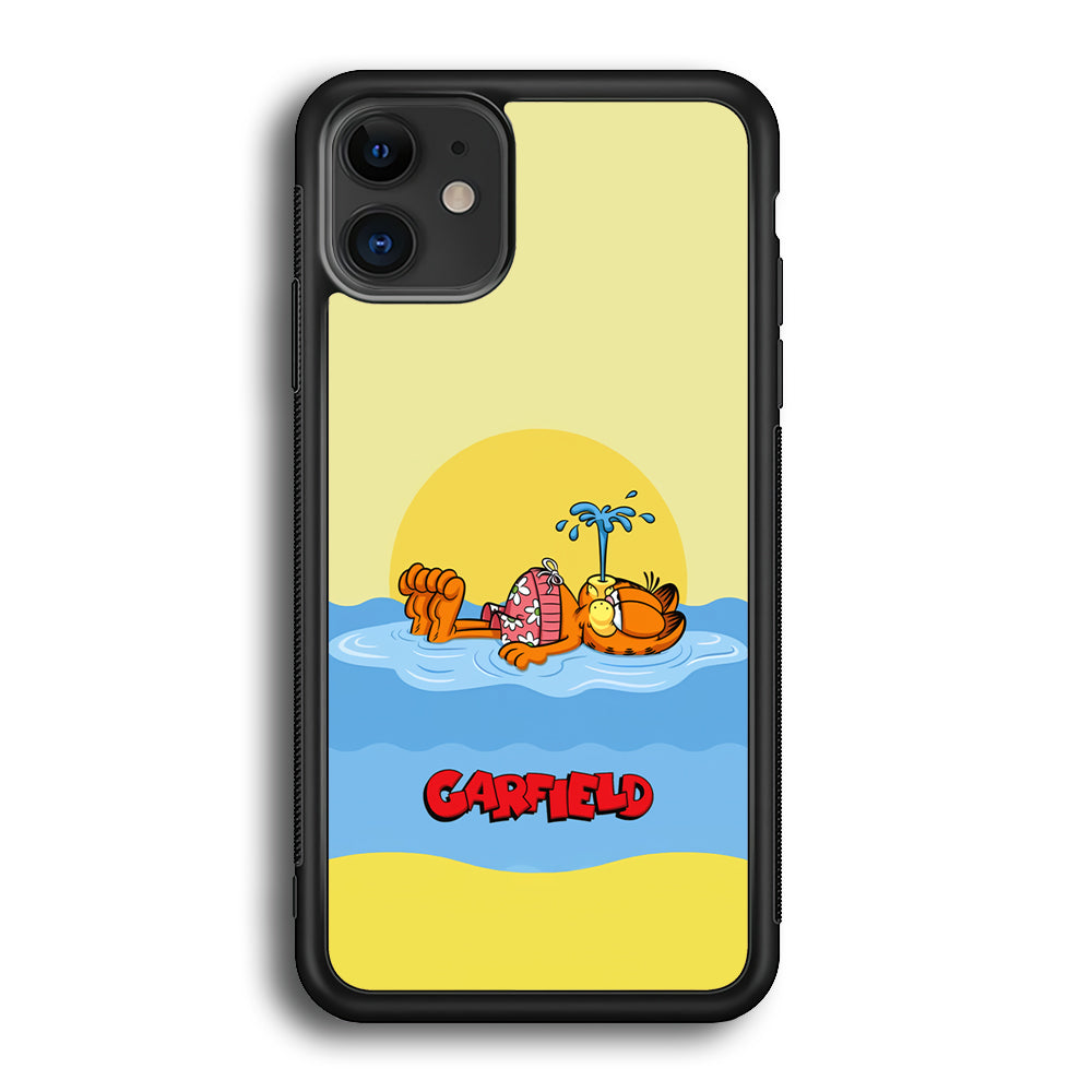 Garfield Bask on The Water iPhone 12 Case