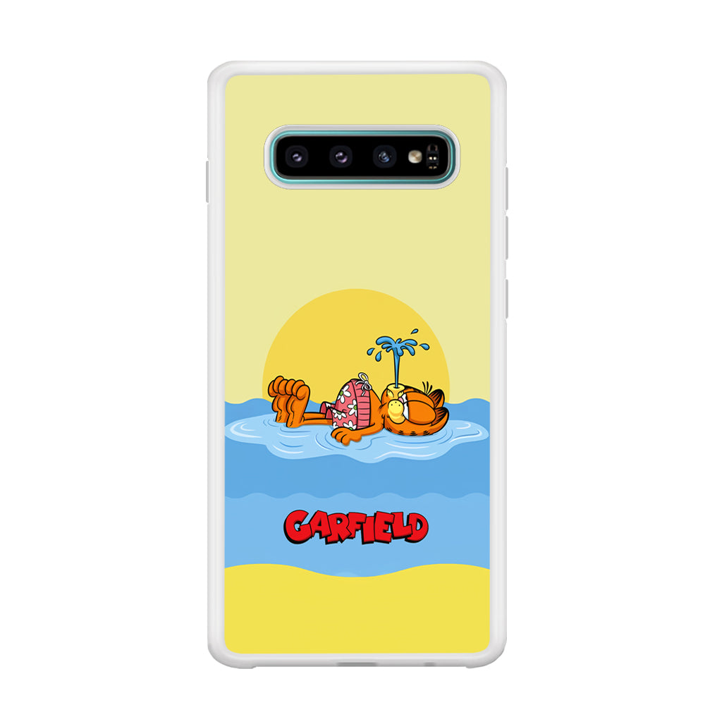 Garfield Bask on The Water Samsung Galaxy S10 Case