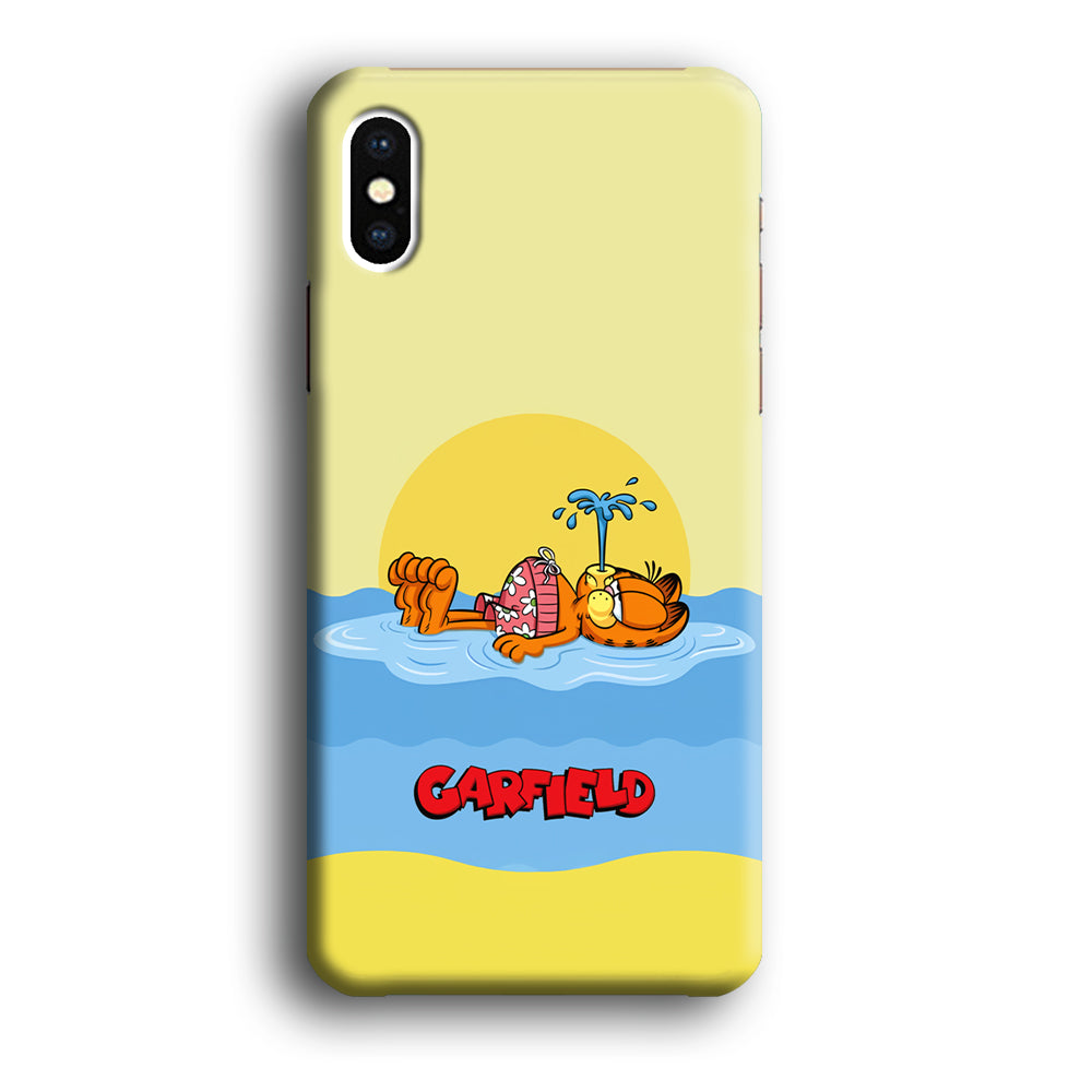 Garfield Bask on The Water iPhone X Case