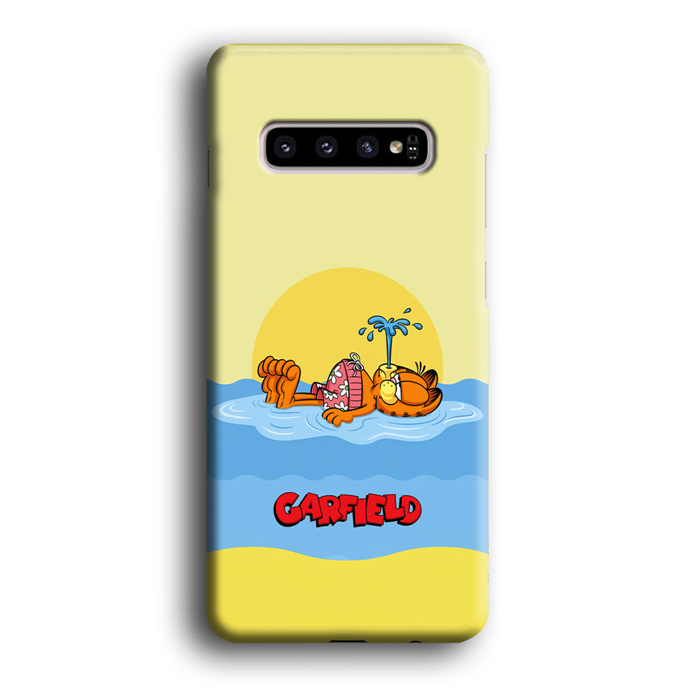 Garfield Bask on The Water Samsung Galaxy S10 Case