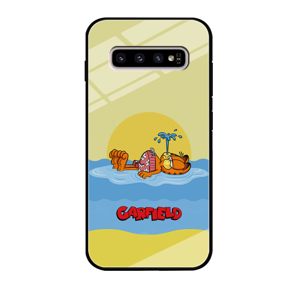 Garfield Bask on The Water Samsung Galaxy S10 Case