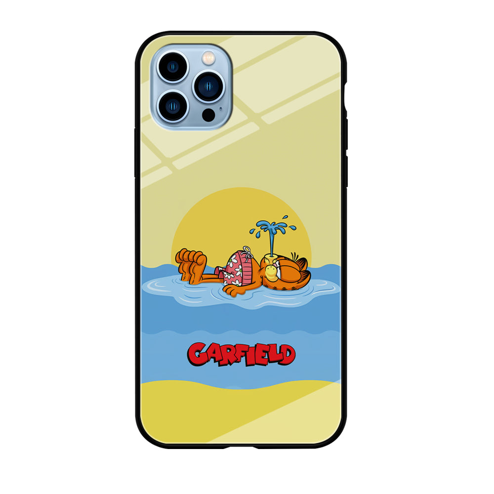 Garfield Bask on The Water iPhone 12 Pro Case