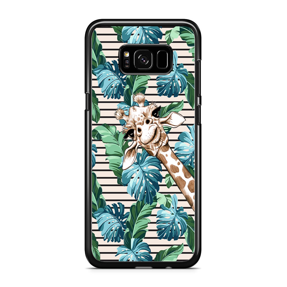 Giraffe Accost Samsung Galaxy S8 Plus Case Rubber Black (2D Case)