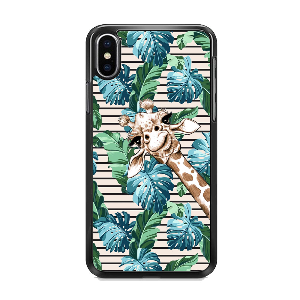 Giraffe Accost iPhone X Case