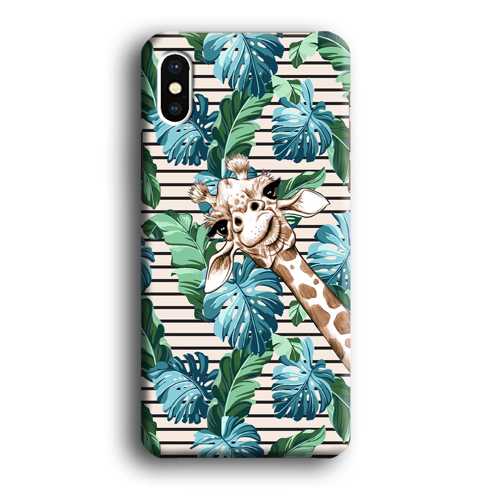 Giraffe Accost iPhone X Case