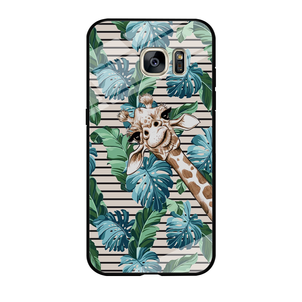 Giraffe Accost Samsung Galaxy S7 Case Tempered Glass Case