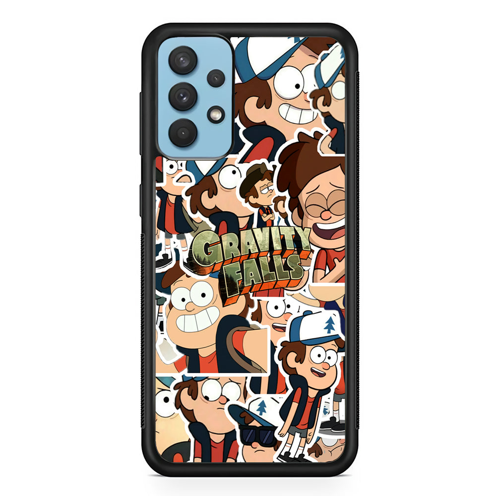 Gravity Falls Smile Collage from Dipper Samsung Galaxy A32 Case