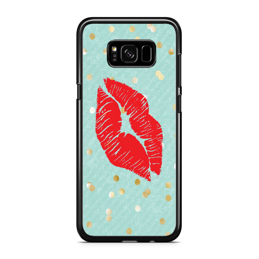 Great Red Lip Samsung Galaxy S8 Plus Case Rubber Black (2D Case)