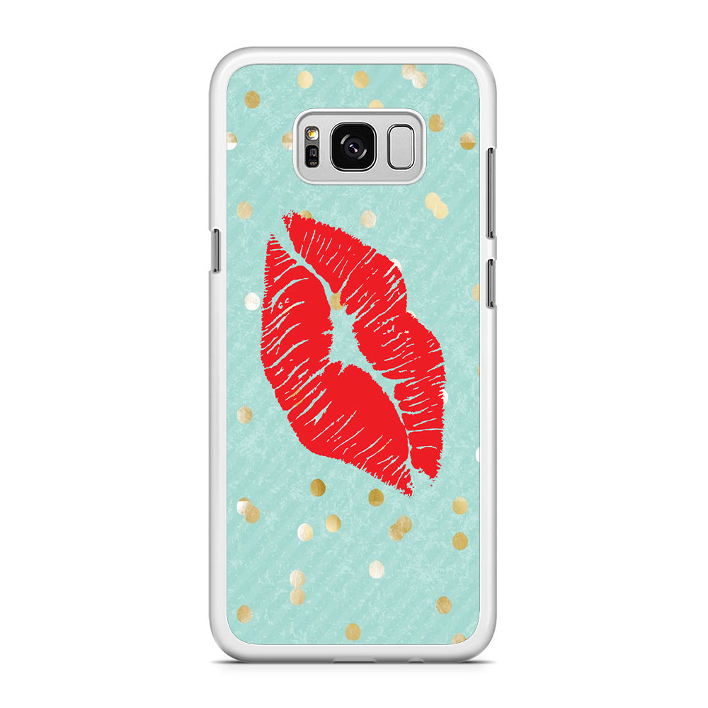 Great Red Lip Samsung Galaxy S8 Plus Case Rubber White (2D Case)