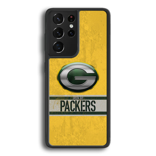 Green Bay Packers Abstract on The Wall Samsung Galaxy S21 Ultra Case