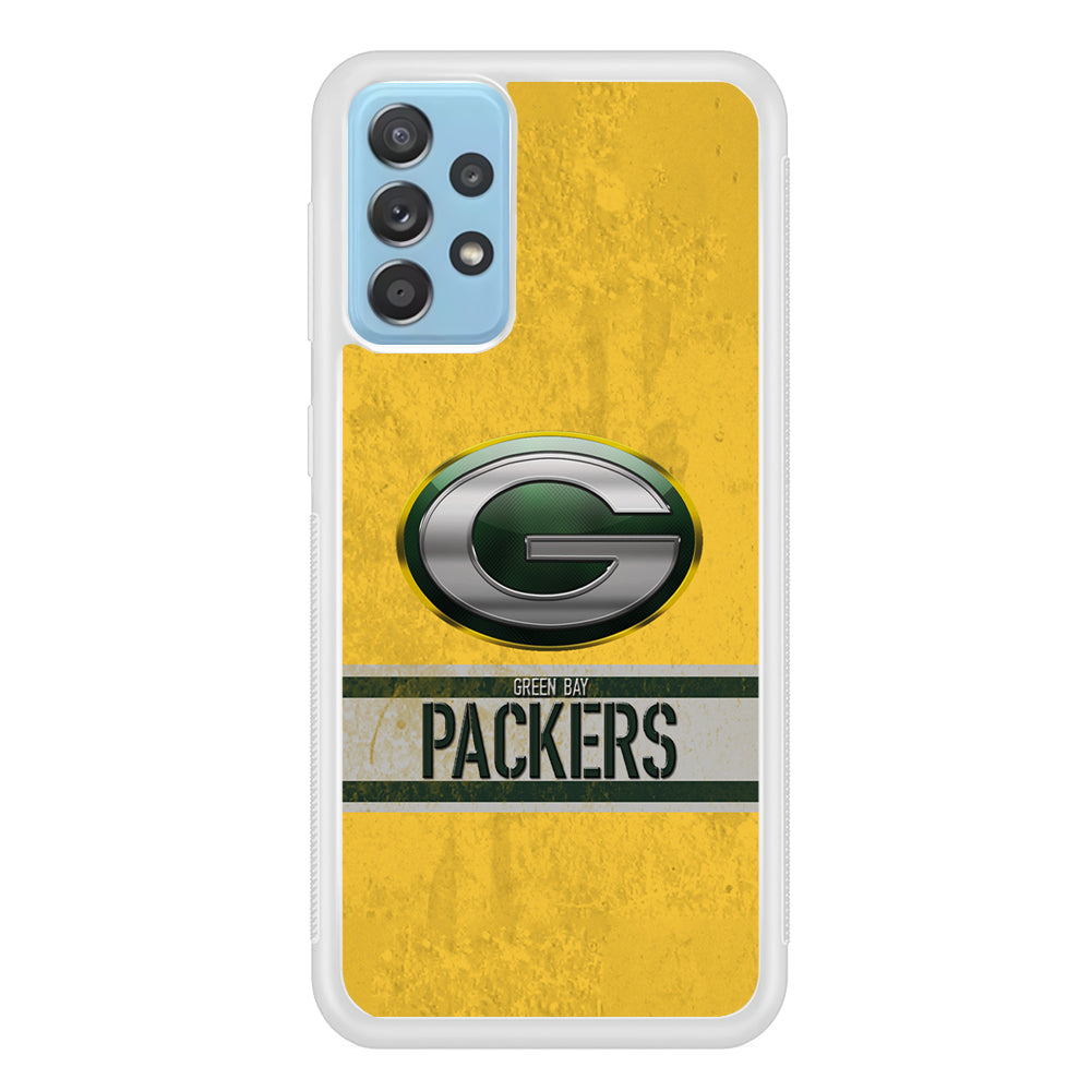 Green Bay Packers Abstract on The Wall Samsung Galaxy A72 Case