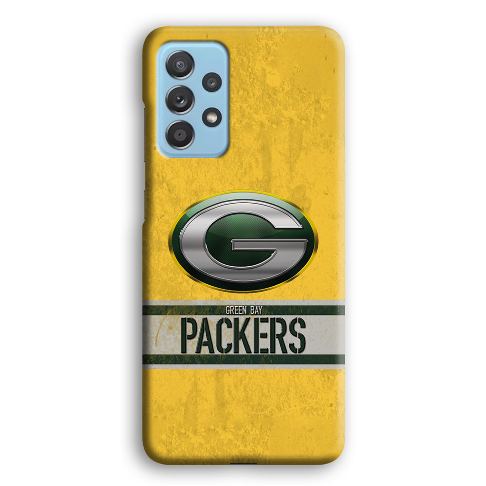 Green Bay Packers Abstract on The Wall Samsung Galaxy A72 Case