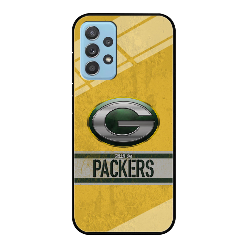 Green Bay Packers Abstract on The Wall Samsung Galaxy A72 Case
