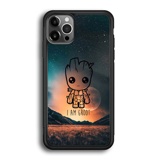 Groot Cute Silhouette Form iPhone 12 Pro Case