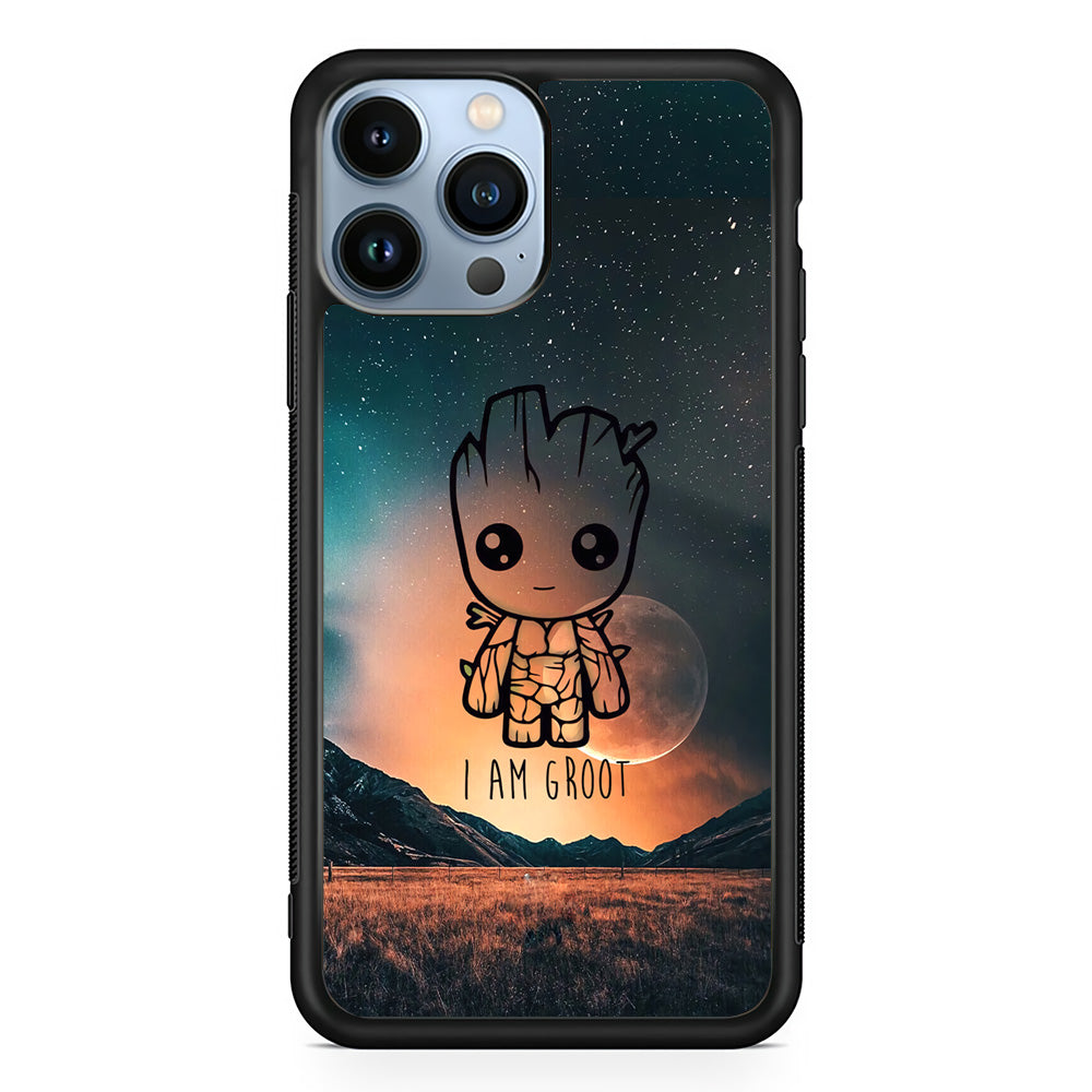 Groot Cute Silhouette Form iPhone 13 Pro Max Case