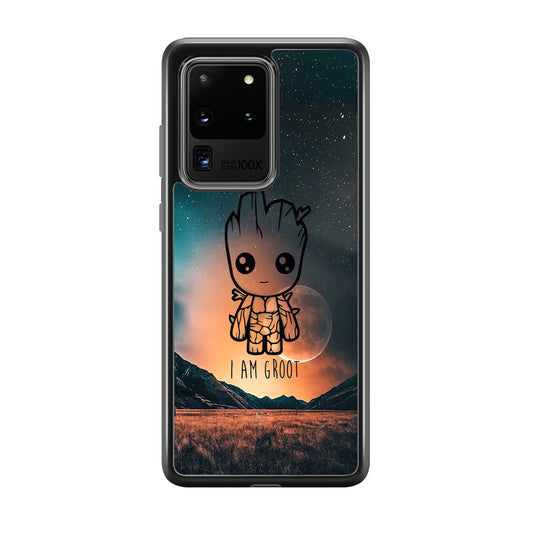 Groot Cute Silhouette Form Samsung Galaxy S20 Ultra Case