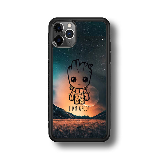 Groot Cute Silhouette Form iPhone 11 Pro Max Case