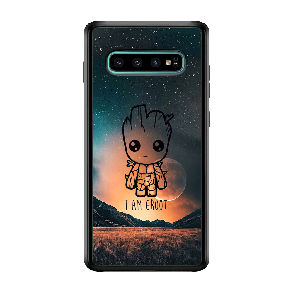 Groot Cute Silhouette Form Samsung Galaxy S10 Case