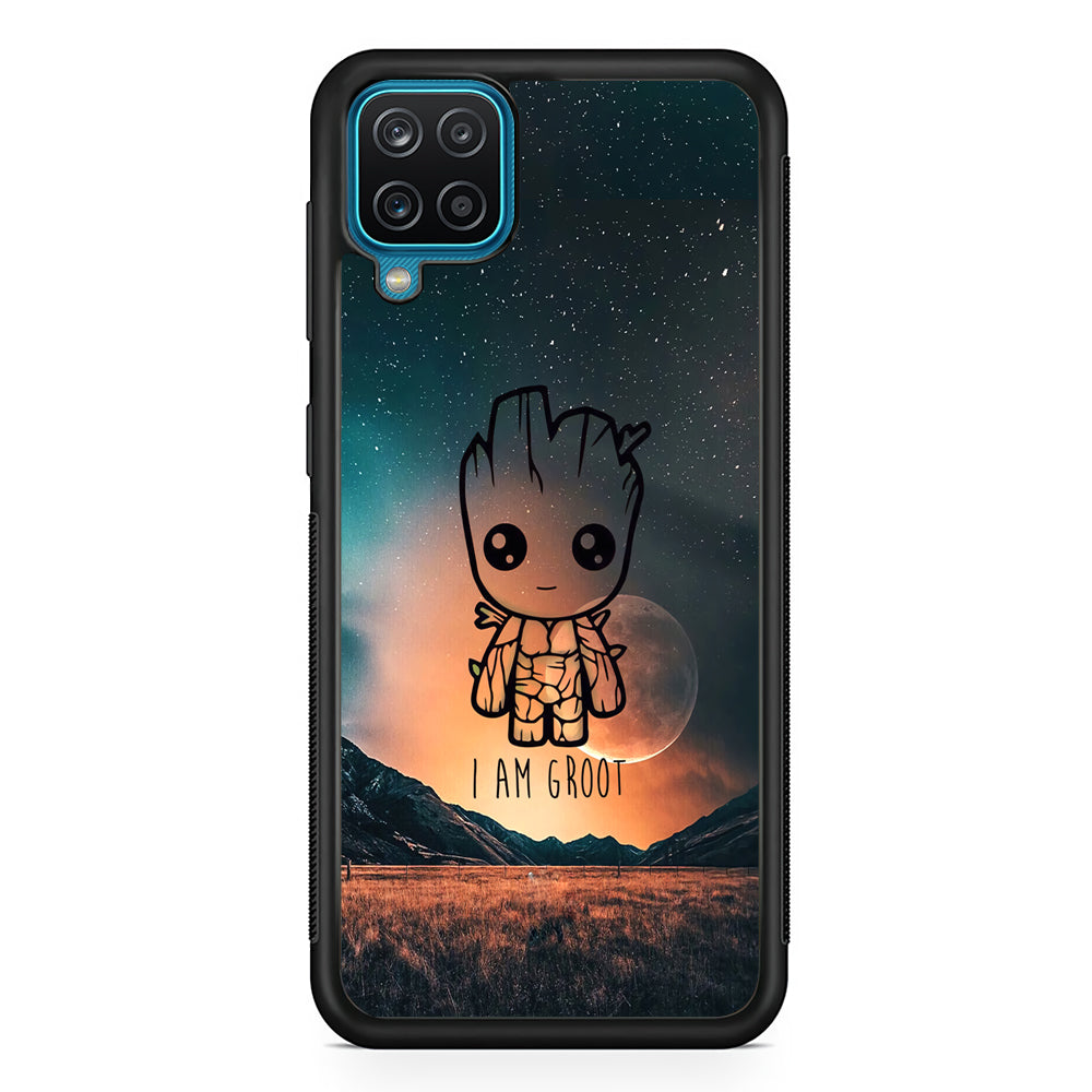 Groot Cute Silhouette Form Samsung Galaxy A12 Case