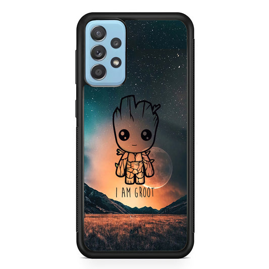 Groot Cute Silhouette Form Samsung Galaxy A72 Case