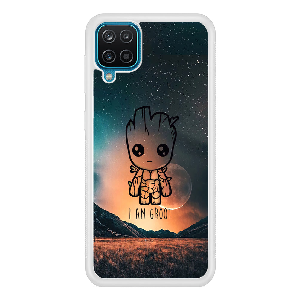 Groot Cute Silhouette Form Samsung Galaxy A12 Case