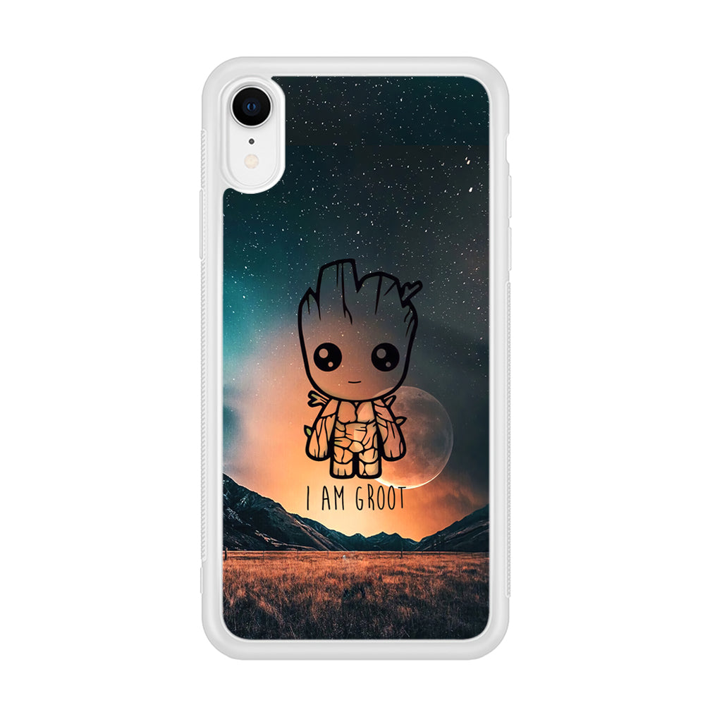 Groot Cute Silhouette Form iPhone XR Case