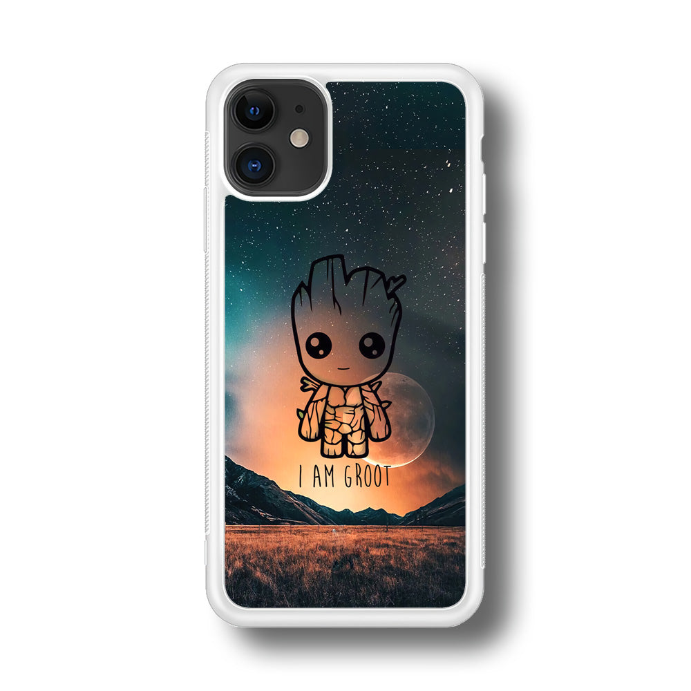 Groot Cute Silhouette Form iPhone 11 Case