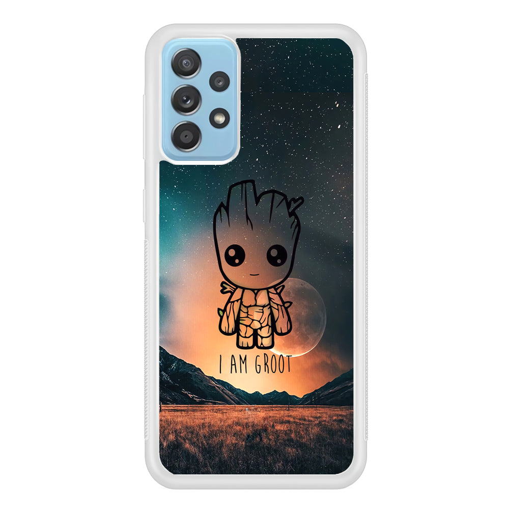 Groot Cute Silhouette Form Samsung Galaxy A52 Case