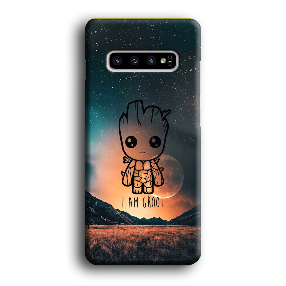 Groot Cute Silhouette Form Samsung Galaxy S10 Case