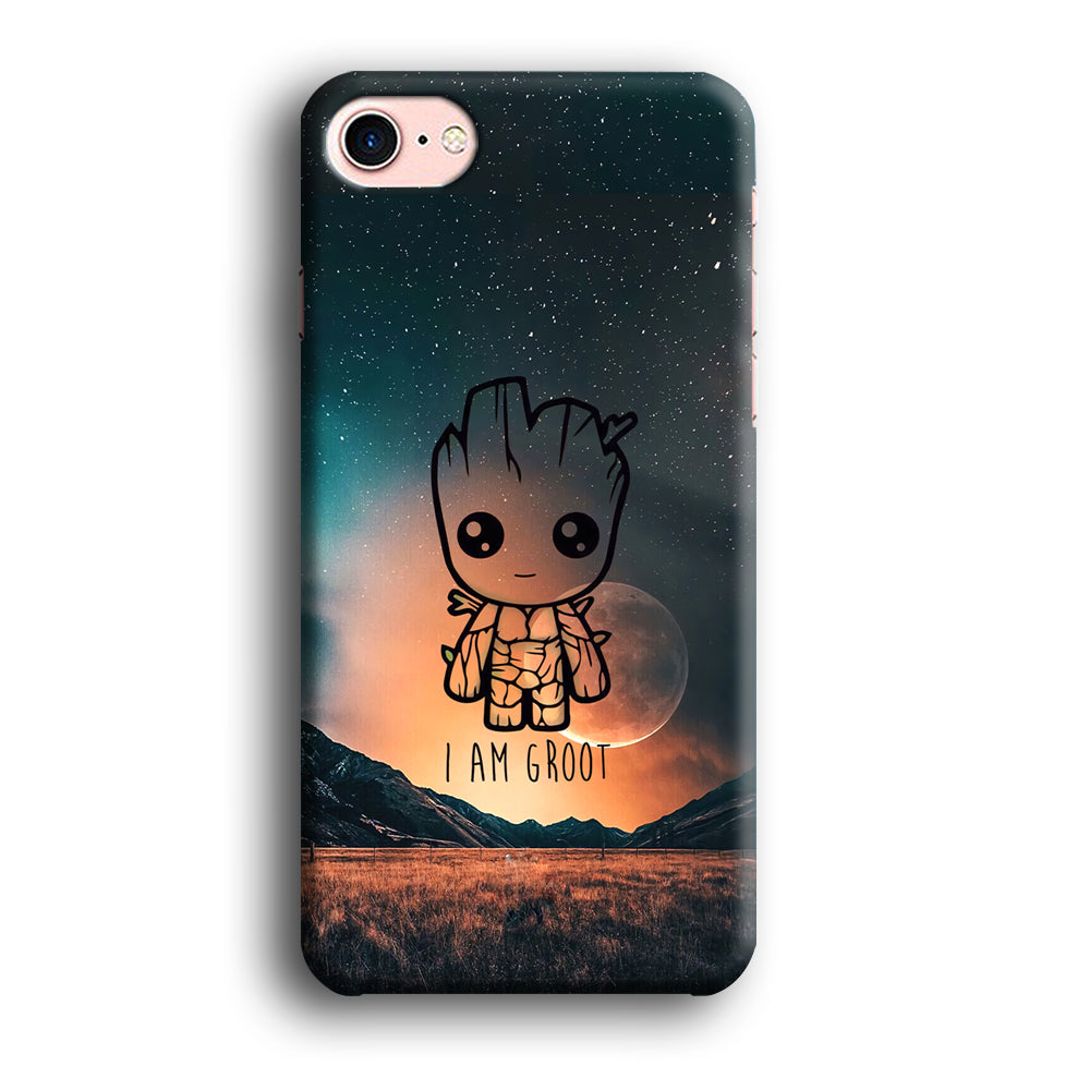 Groot Cute Silhouette Form iPhone 8 Case