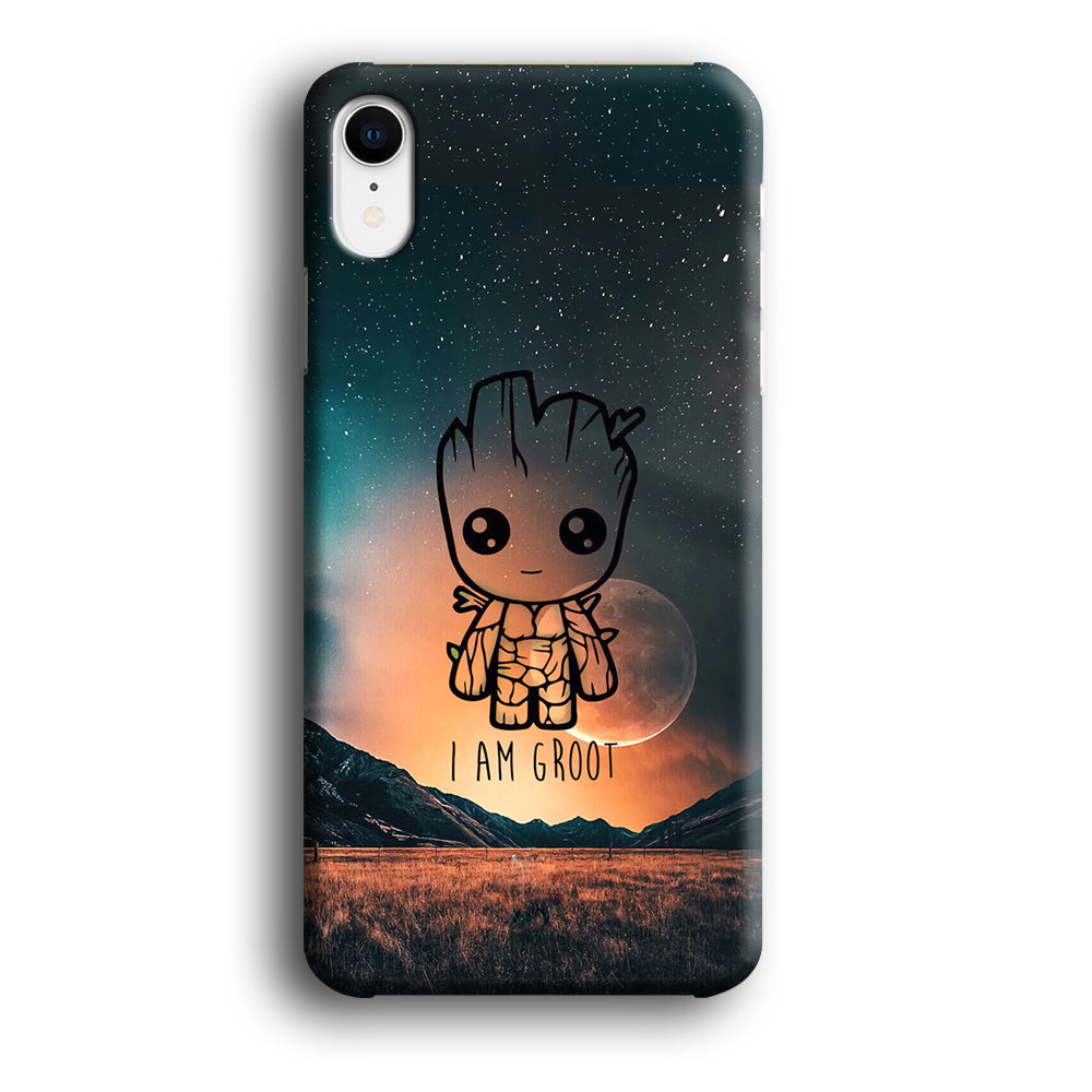 Groot Cute Silhouette Form iPhone XR Case