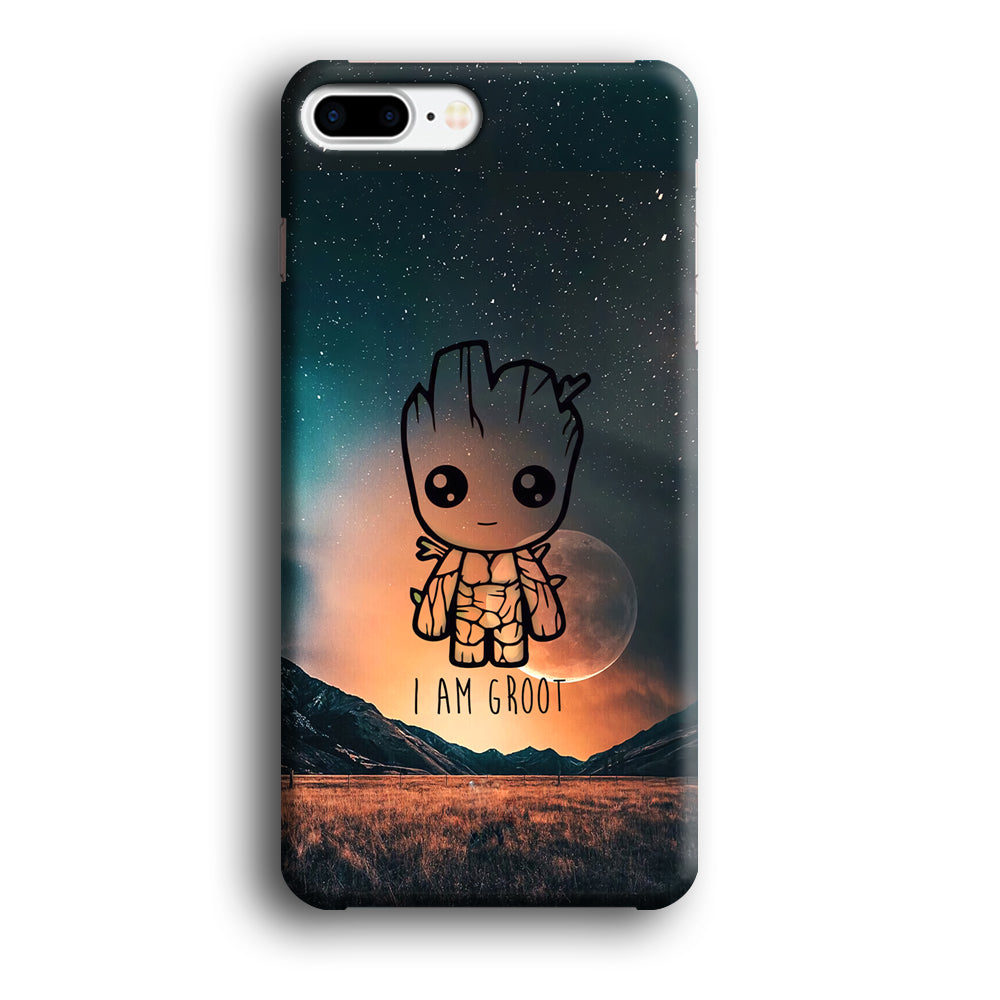 Groot Cute Silhouette Form iPhone 8 Plus Case