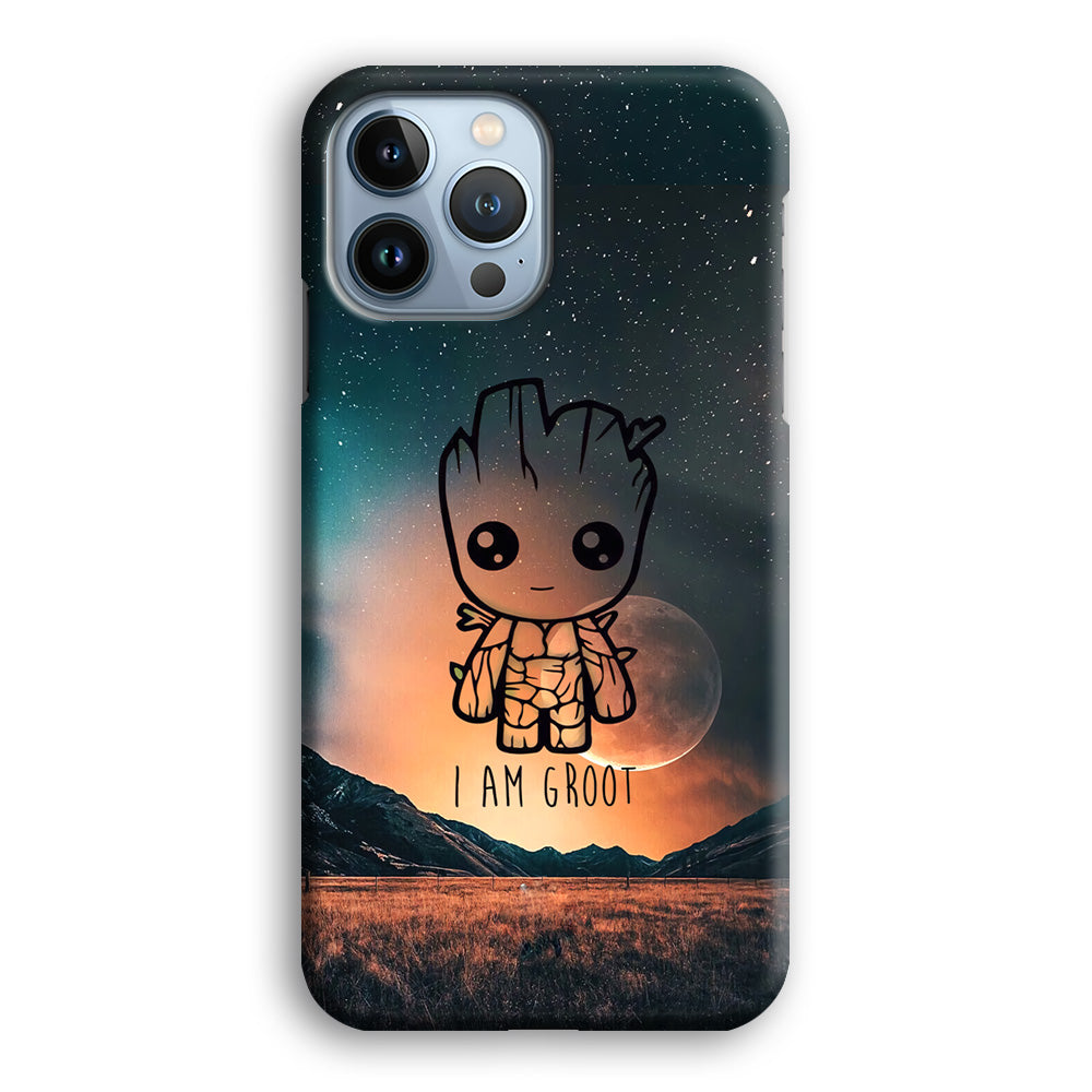 Groot Cute Silhouette Form iPhone 13 Pro Max Case