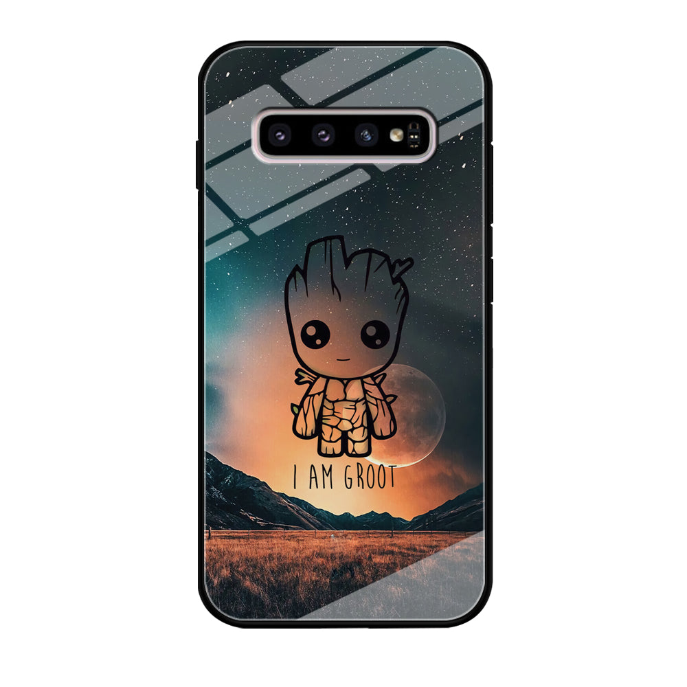 Groot Cute Silhouette Form Samsung Galaxy S10 Case