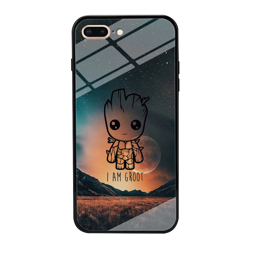 Groot Cute Silhouette Form iPhone 8 Plus Case