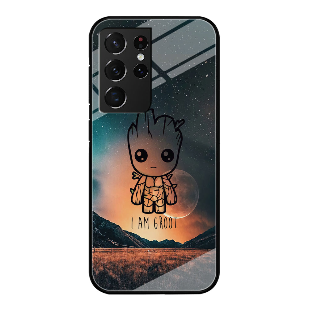 Groot Cute Silhouette Form Samsung Galaxy S21 Ultra Case