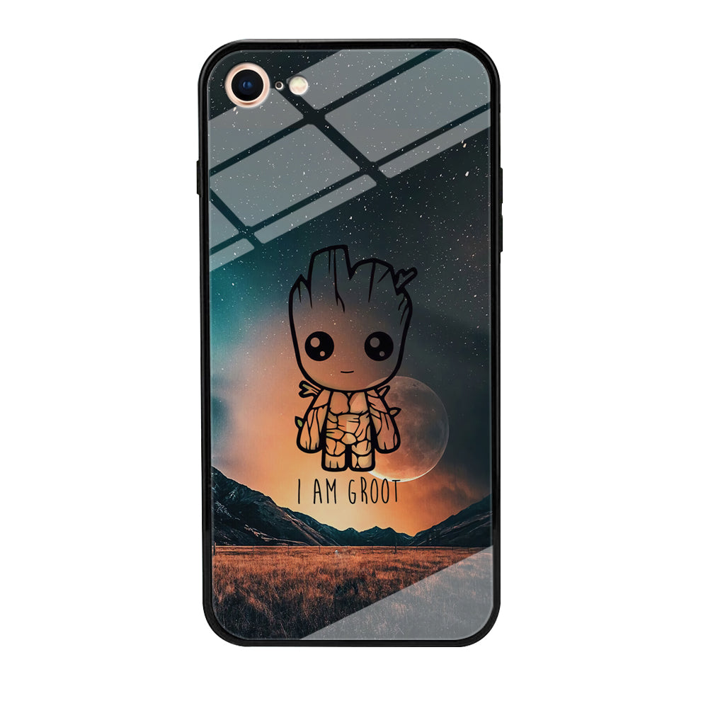 Groot Cute Silhouette Form iPhone 8 Case