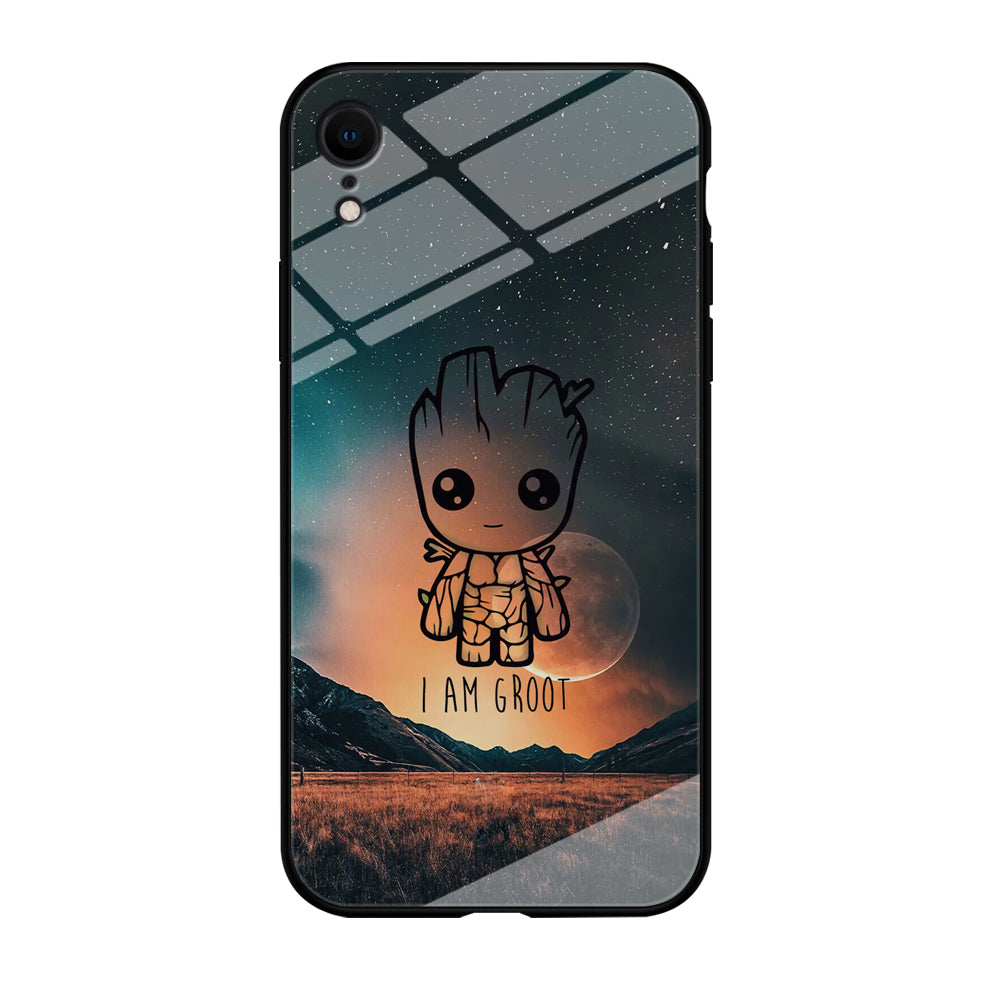 Groot Cute Silhouette Form iPhone XR Case