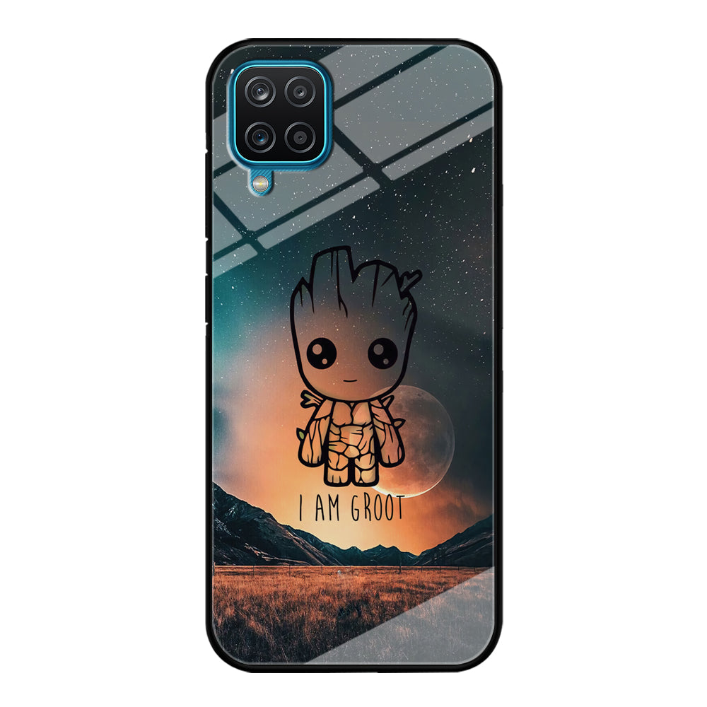 Groot Cute Silhouette Form Samsung Galaxy A12 Case