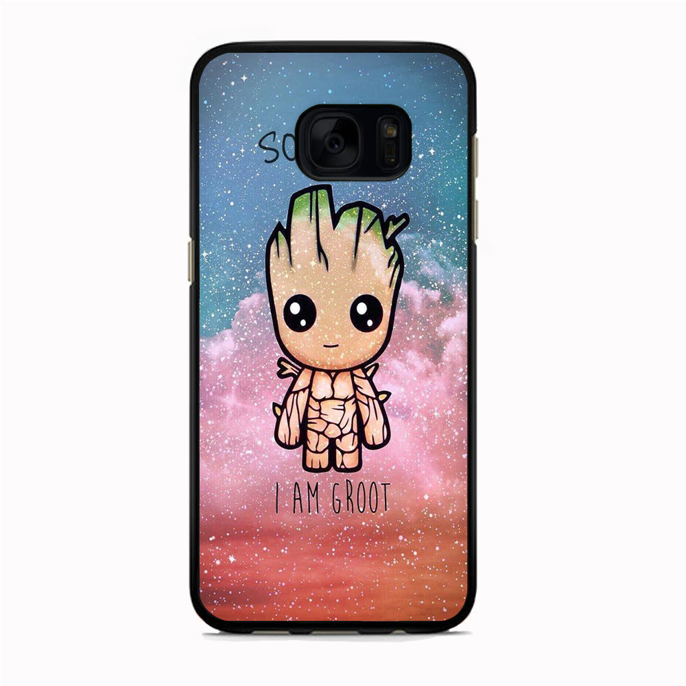 Groot Cute Glitter Samsung Galaxy S7 Edge Case