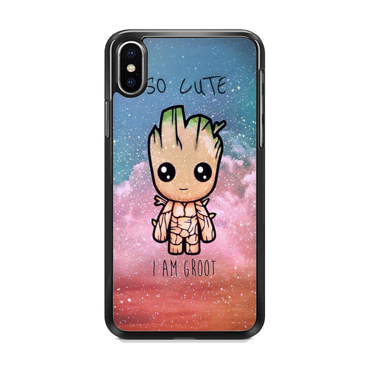 Groot Cute Glitter iPhone X Case