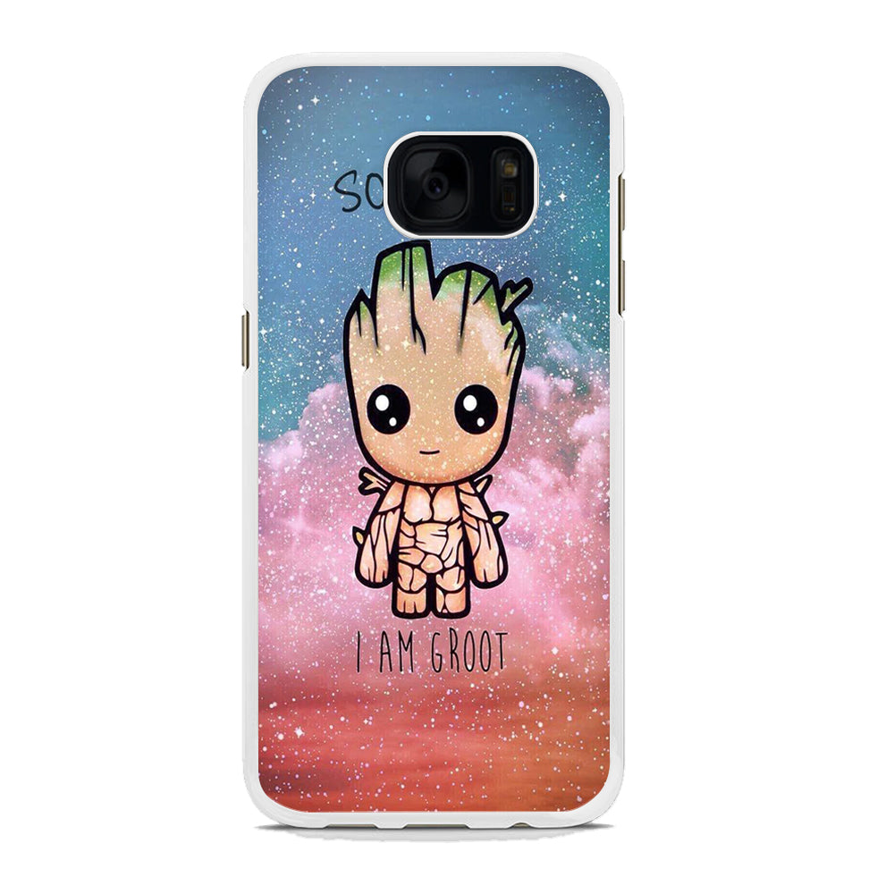 Groot Cute Glitter Samsung Galaxy S7 Edge Case