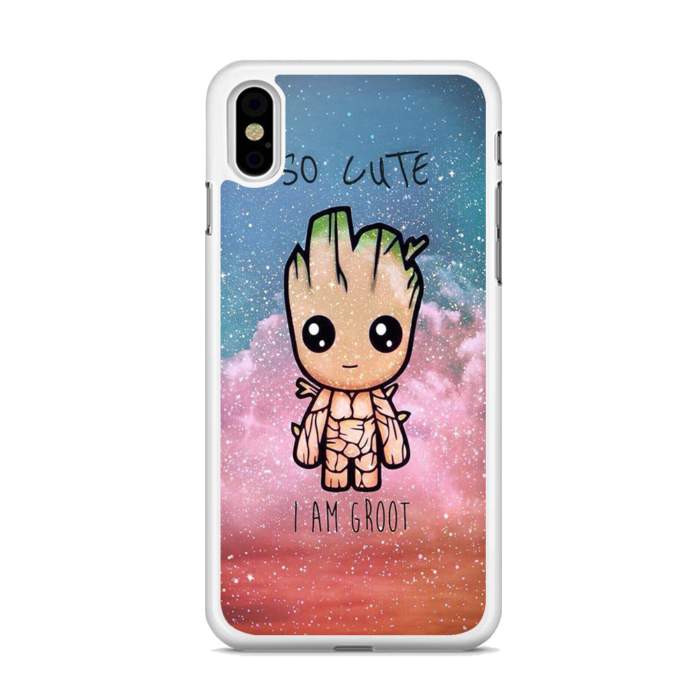 Groot Cute Glitter iPhone X Case