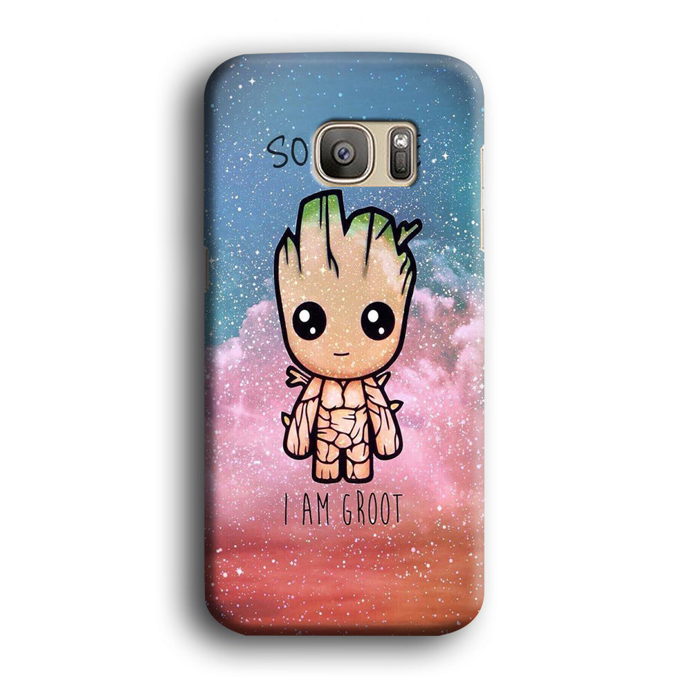 Groot Cute Glitter Samsung Galaxy S7 Edge Case